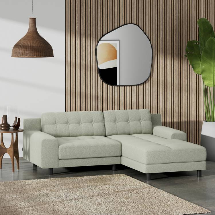 Habitat Hendricks Right Hand Corner Sofa - Sage Green 0