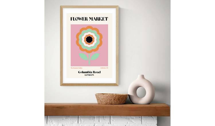 East End Prints Columbia Market Oak Frame Art Print - A3