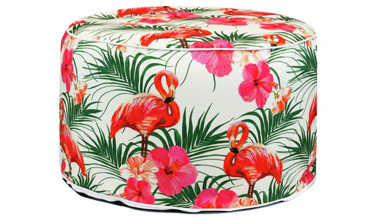 Streetwize Flamingo and Palm Tree Pattern Ottoman