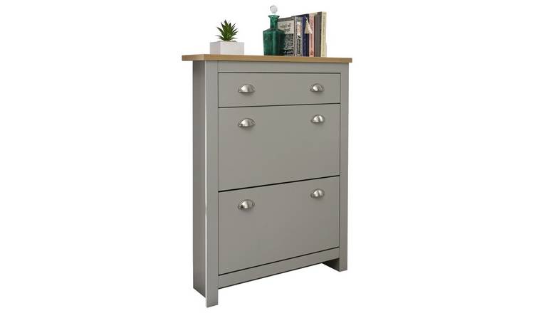 Argos shoe cabinet grey sale