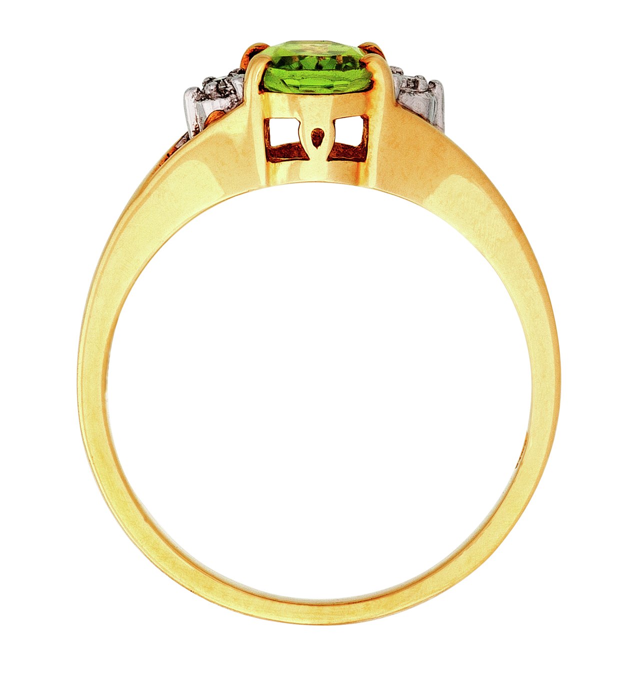 Revere 9ct Gold Peridot and Diamond Accent Oval Ring Review