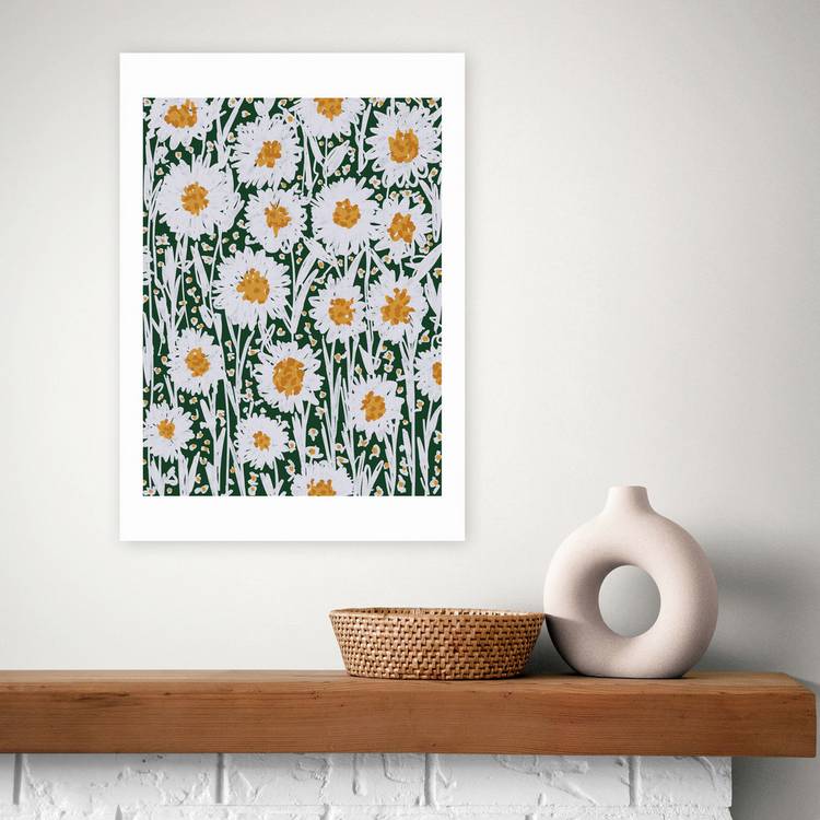 East End Prints Daisy Pattern Art Print - A3 0