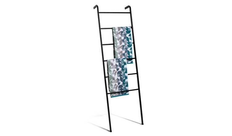 Buy Habitat Freestanding Towel Ladder Black Towel rails and rings Habitat