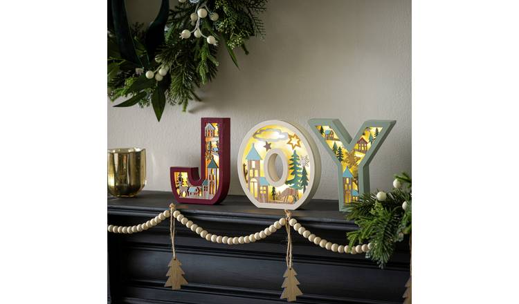 Argos Home Light Up Joy Christmas Decoration