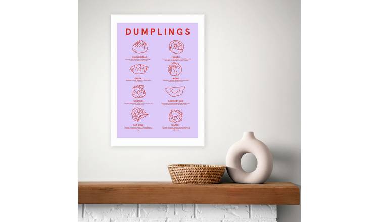 East End Prints Dumpling Menu Art Print - A3