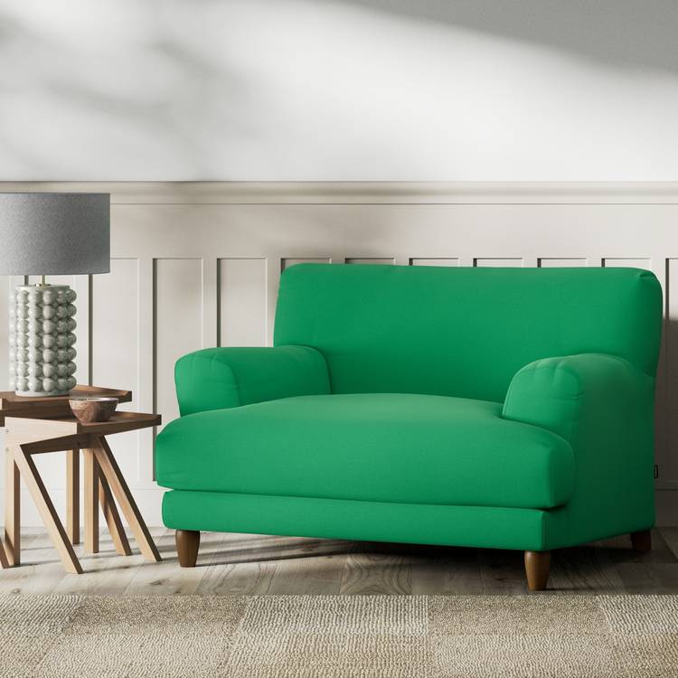 Habitat Askem Fabric Cuddle Chair - Emerald Green - Dark Leg 0
