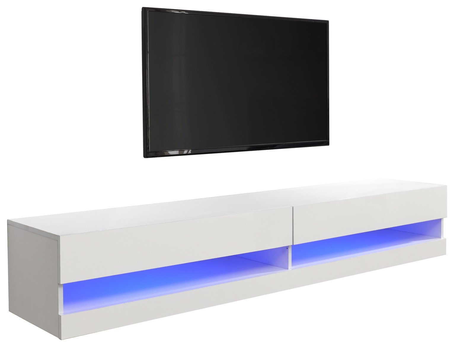GFW Galicia 150cm LED Wall TV Unit - White