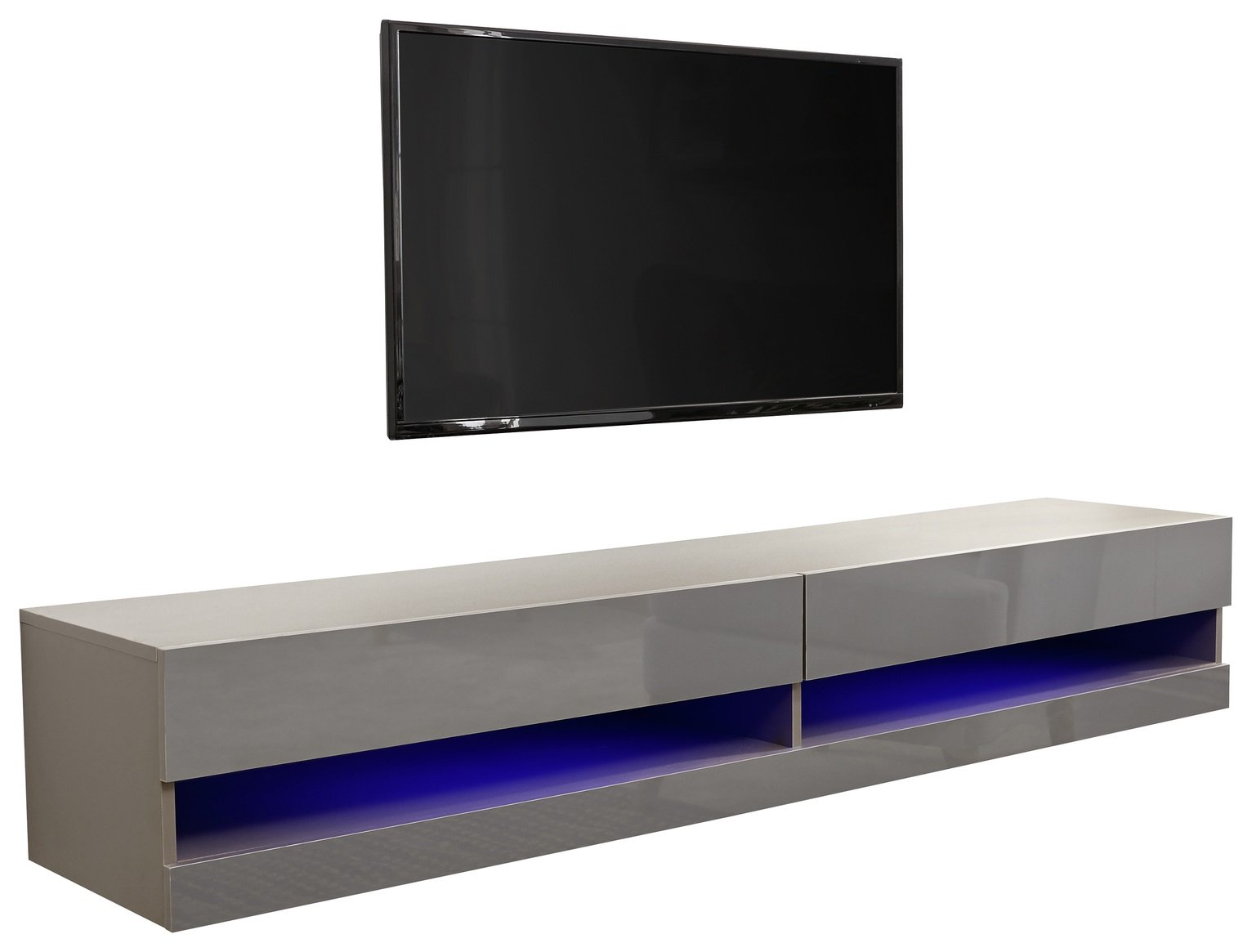 GFW Galicia 180cm LED Wall TV Unit - Grey