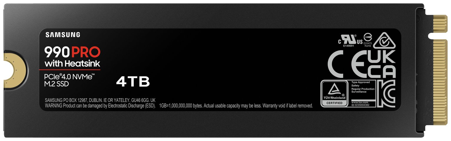 Buy Samsung 990 PRO Heatsink 4TB SSD for PC & PS5 | External hard