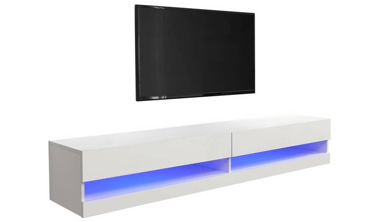 GFW Galicia 180cm LED Wall TV Unit - White