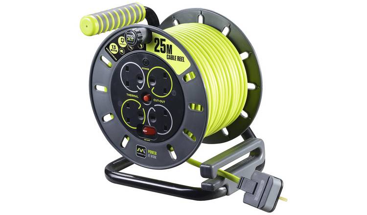 Masterplug Pro-XT 4 Socket 25m Open Cable Reel