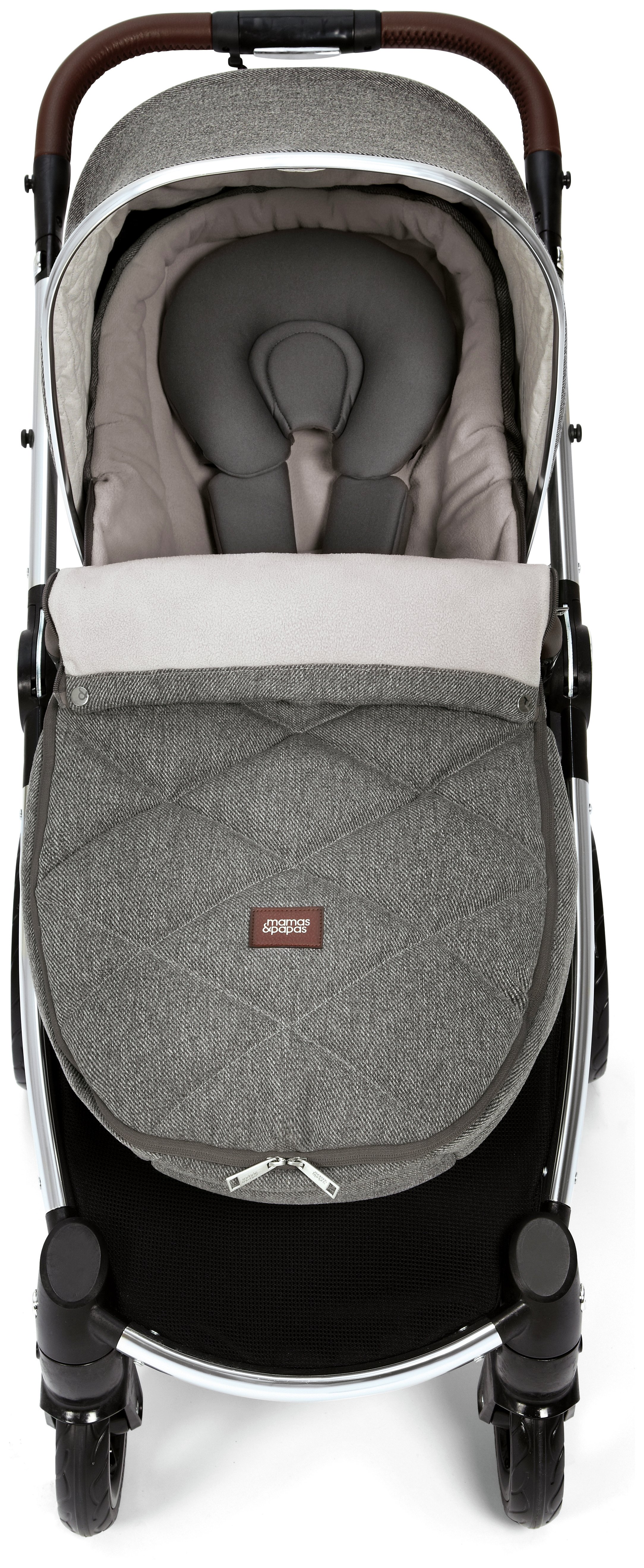 mamas and papas footmuff grey twill