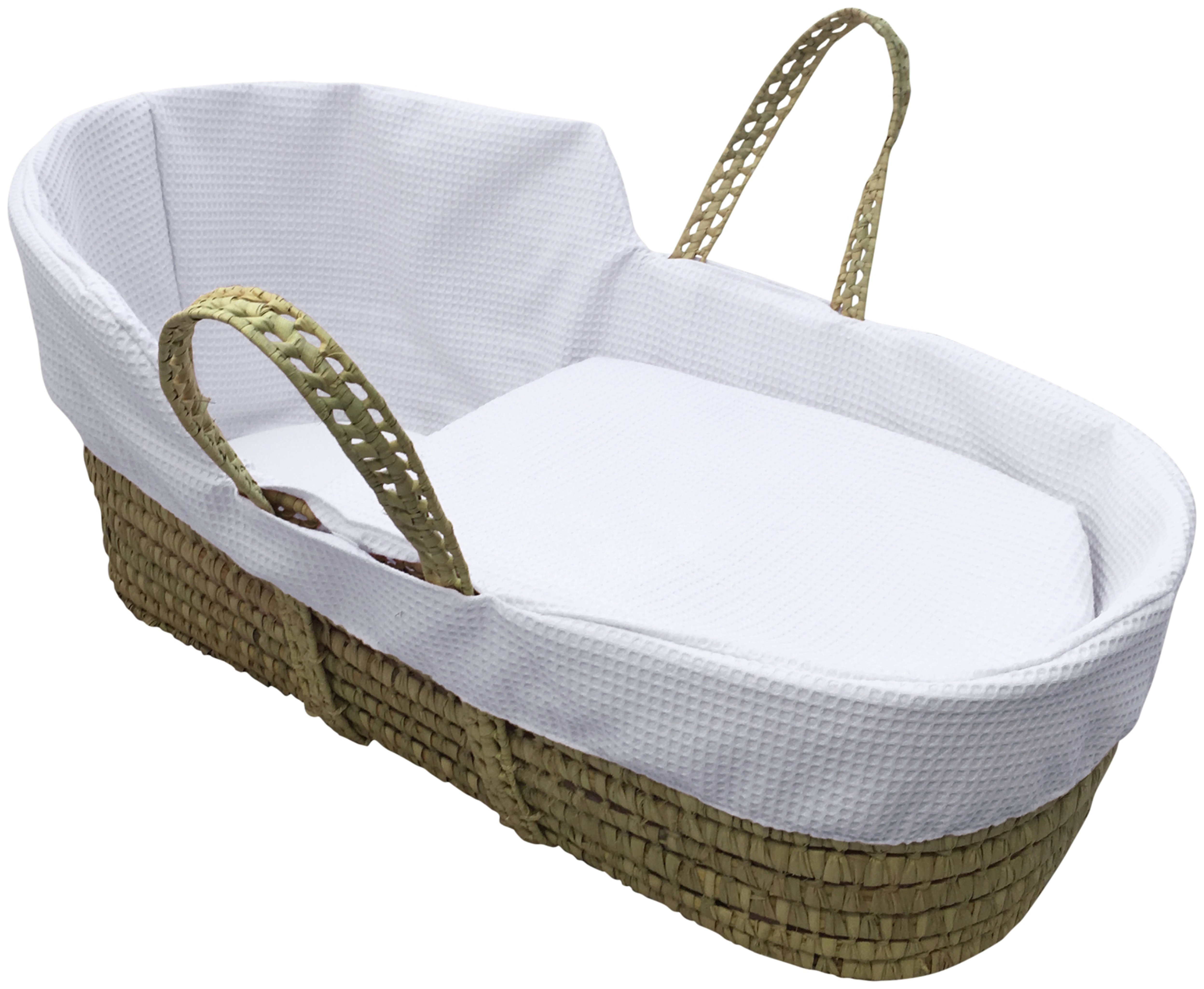 Clair de Lune White Waffle High Top Palm Moses Basket Reviews