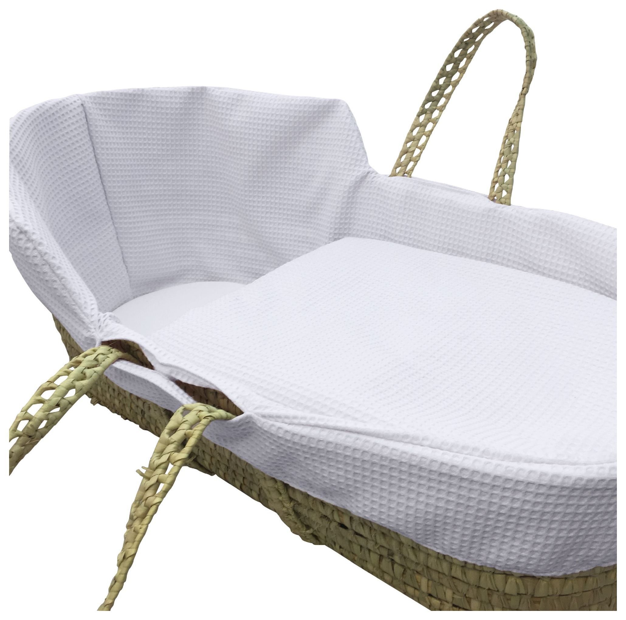Clair de Lune White Waffle High Top Palm Moses Basket Reviews