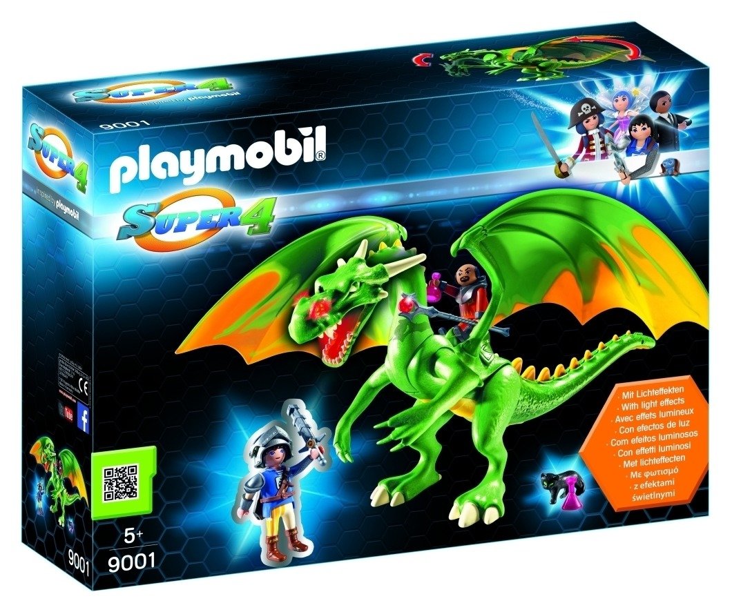 Playmobil 9001 Super 4 Kingsland Dragon with Alex
