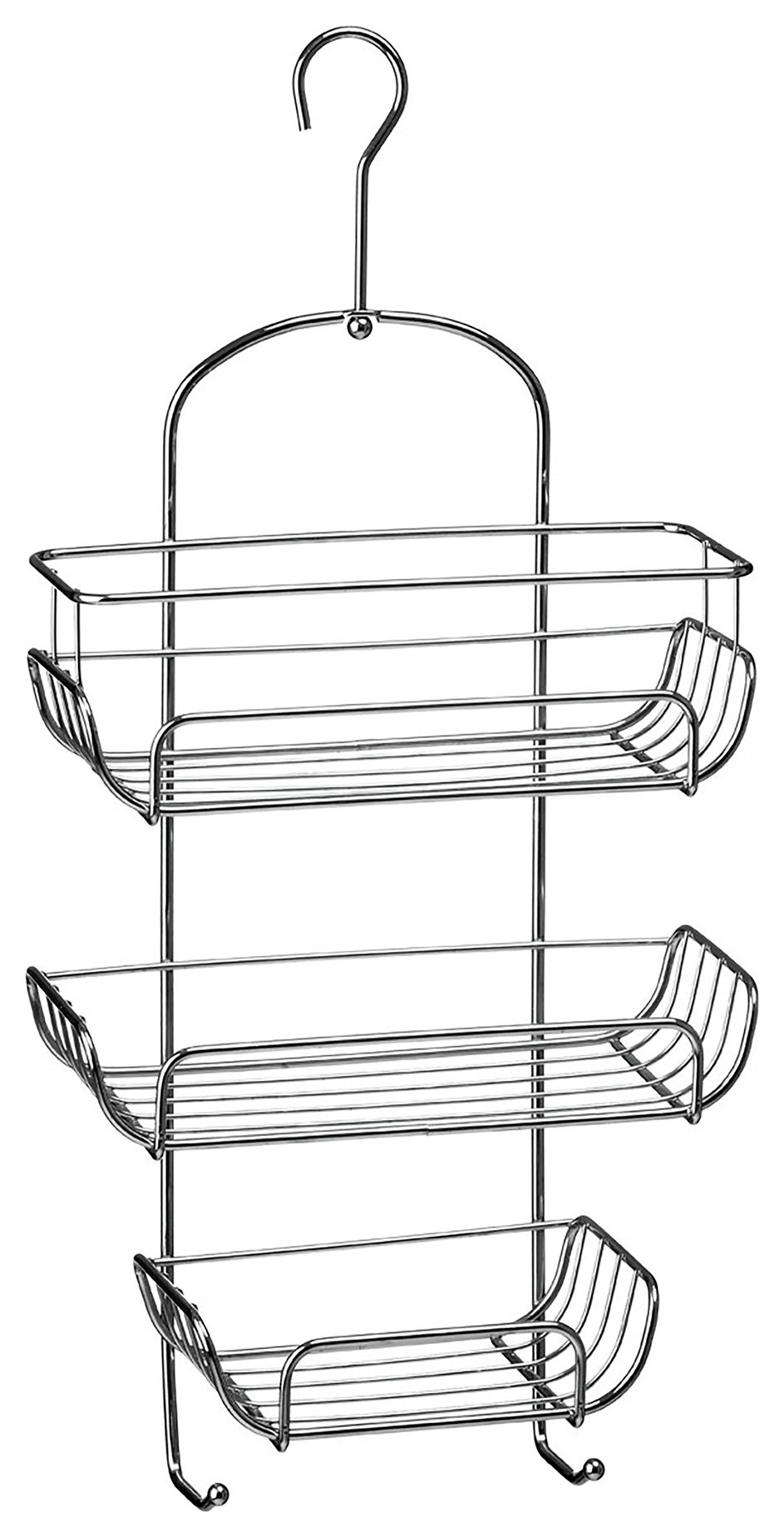 Premier Housewares 3 Tier Shower Caddy - Chrome.