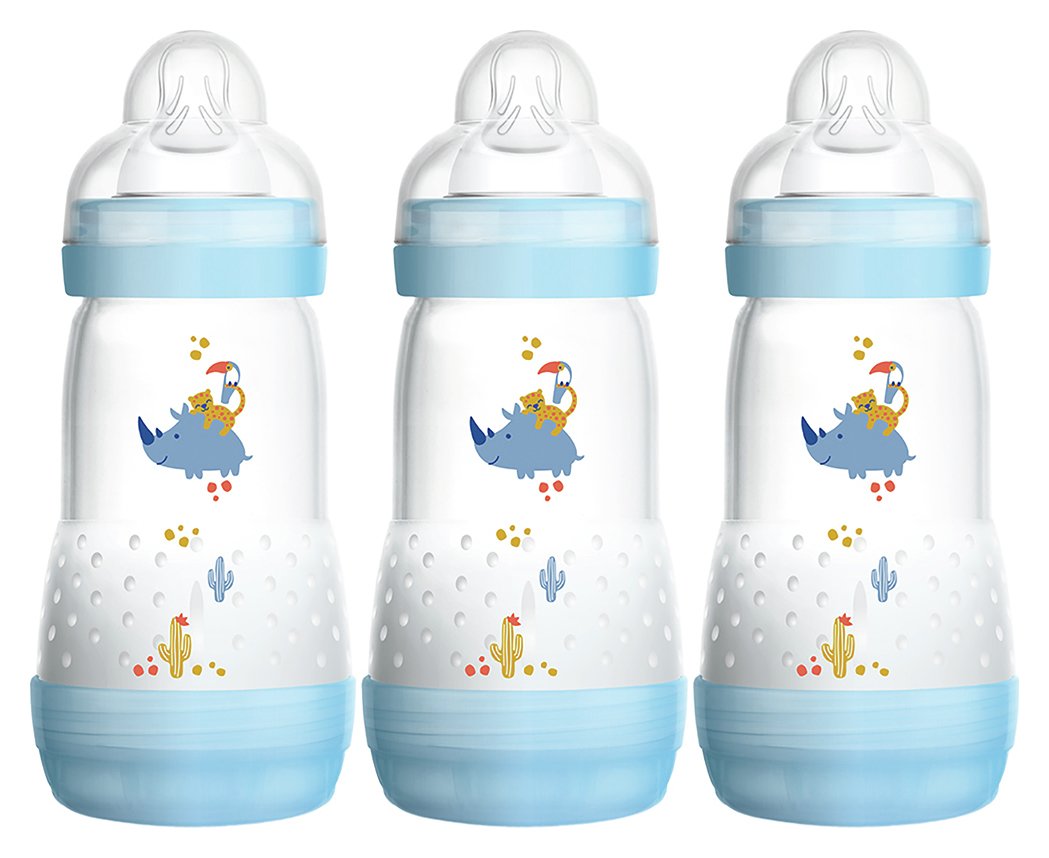 MAM Easy Start Anti-Colic 260ml Bottle 3 Pack - Blue