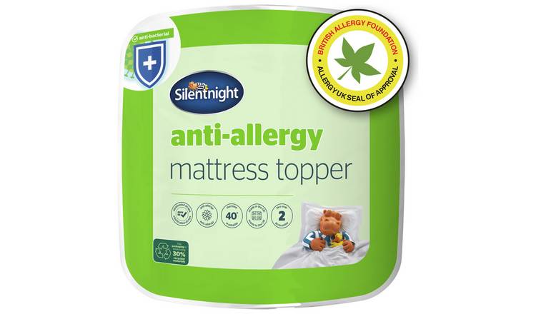 silentnight anti allergy mattress topper superking