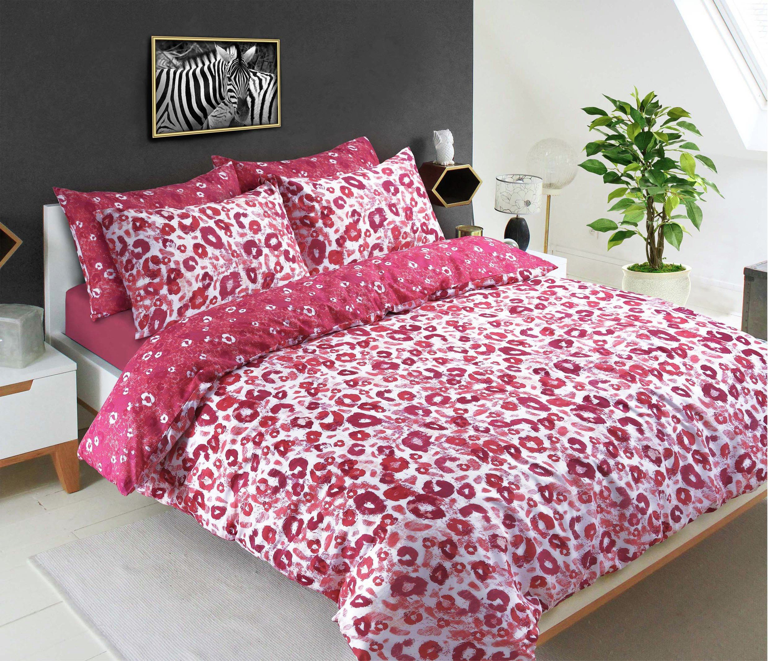 Pieridae Red Animal Print Bedding Set Single 6859671 Argos