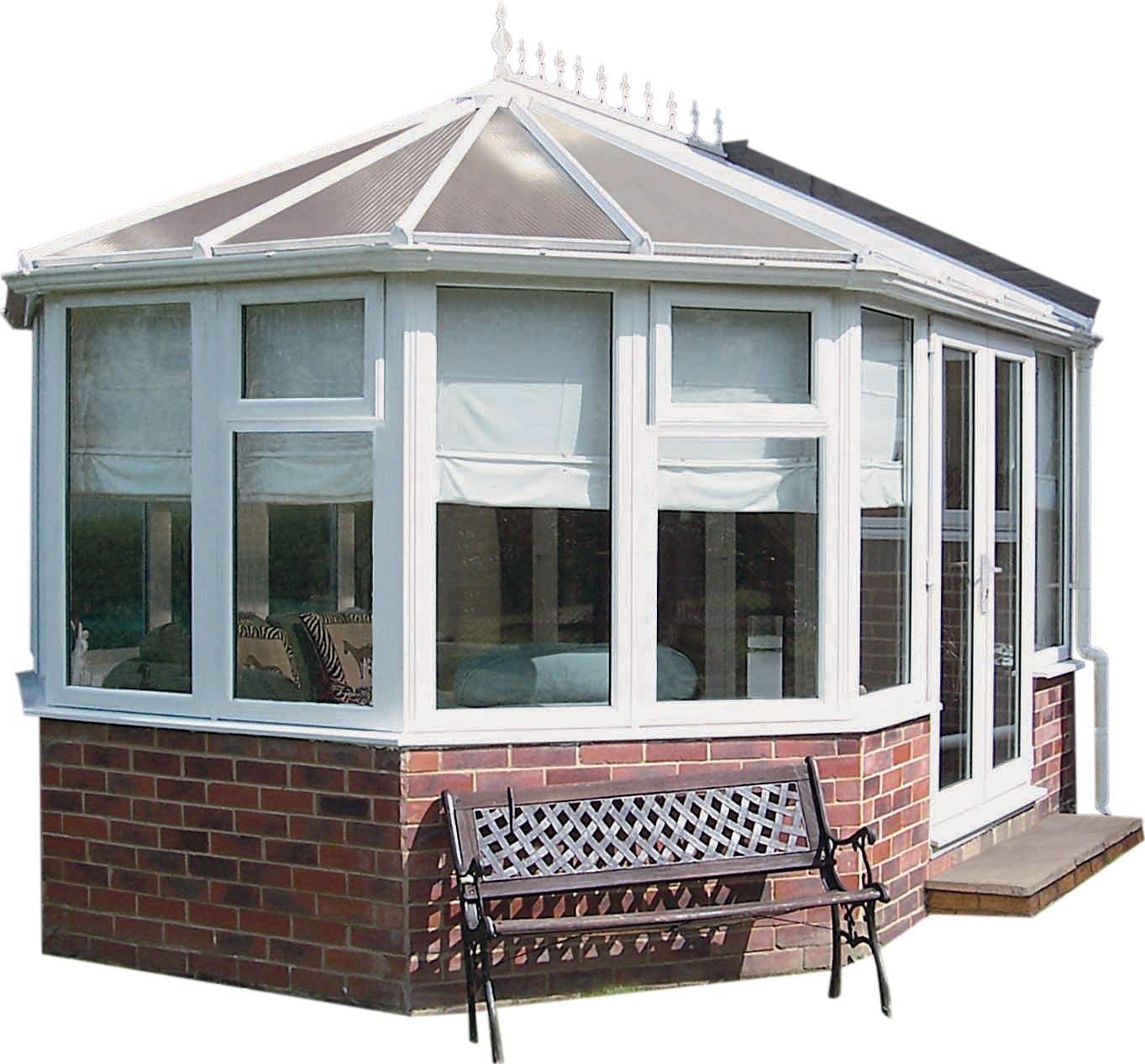 Victorian Dwarf Wall Small Conservatory White. at Argos