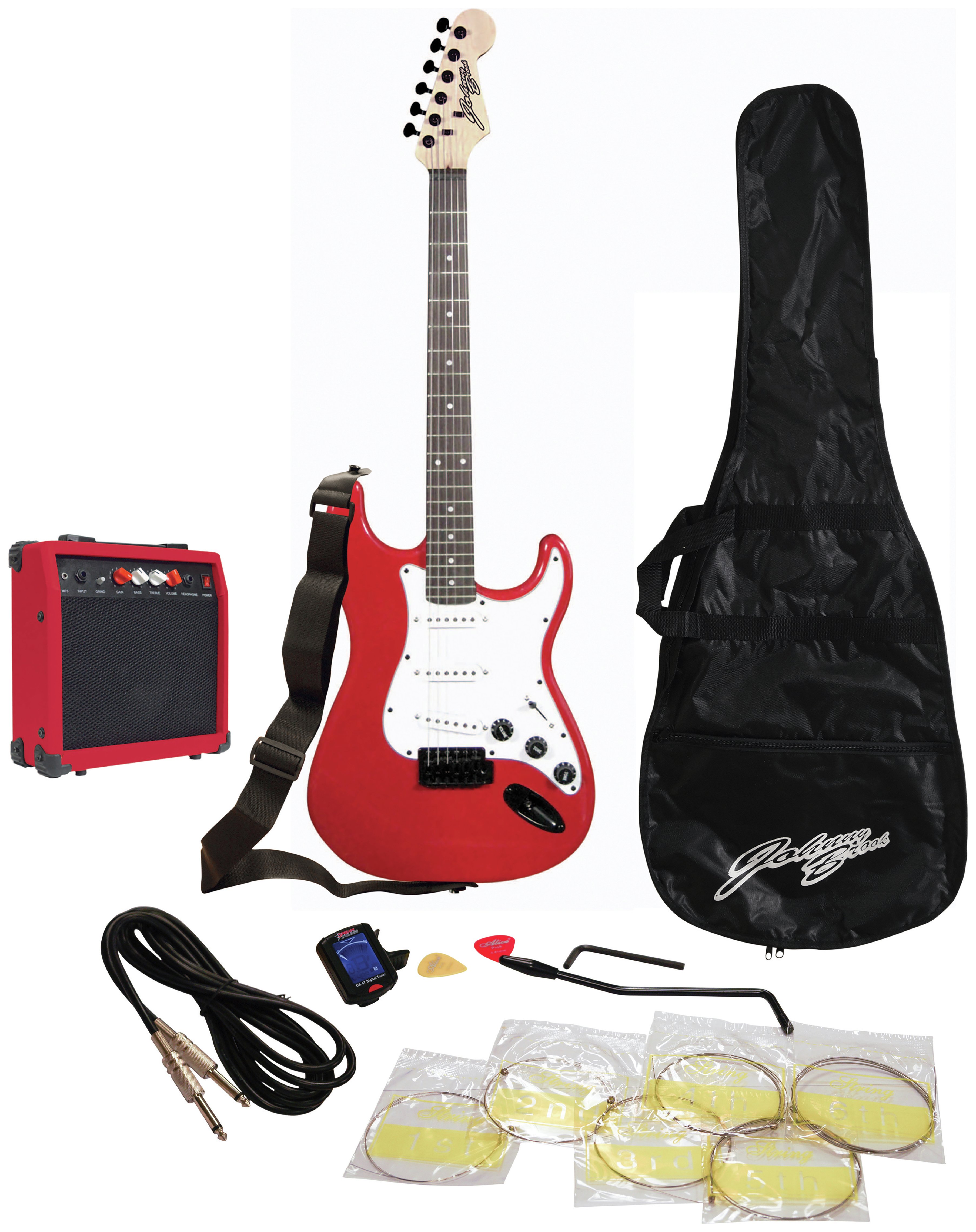 Johnny Brook Electric Guitar, Amp and Accessories - Red