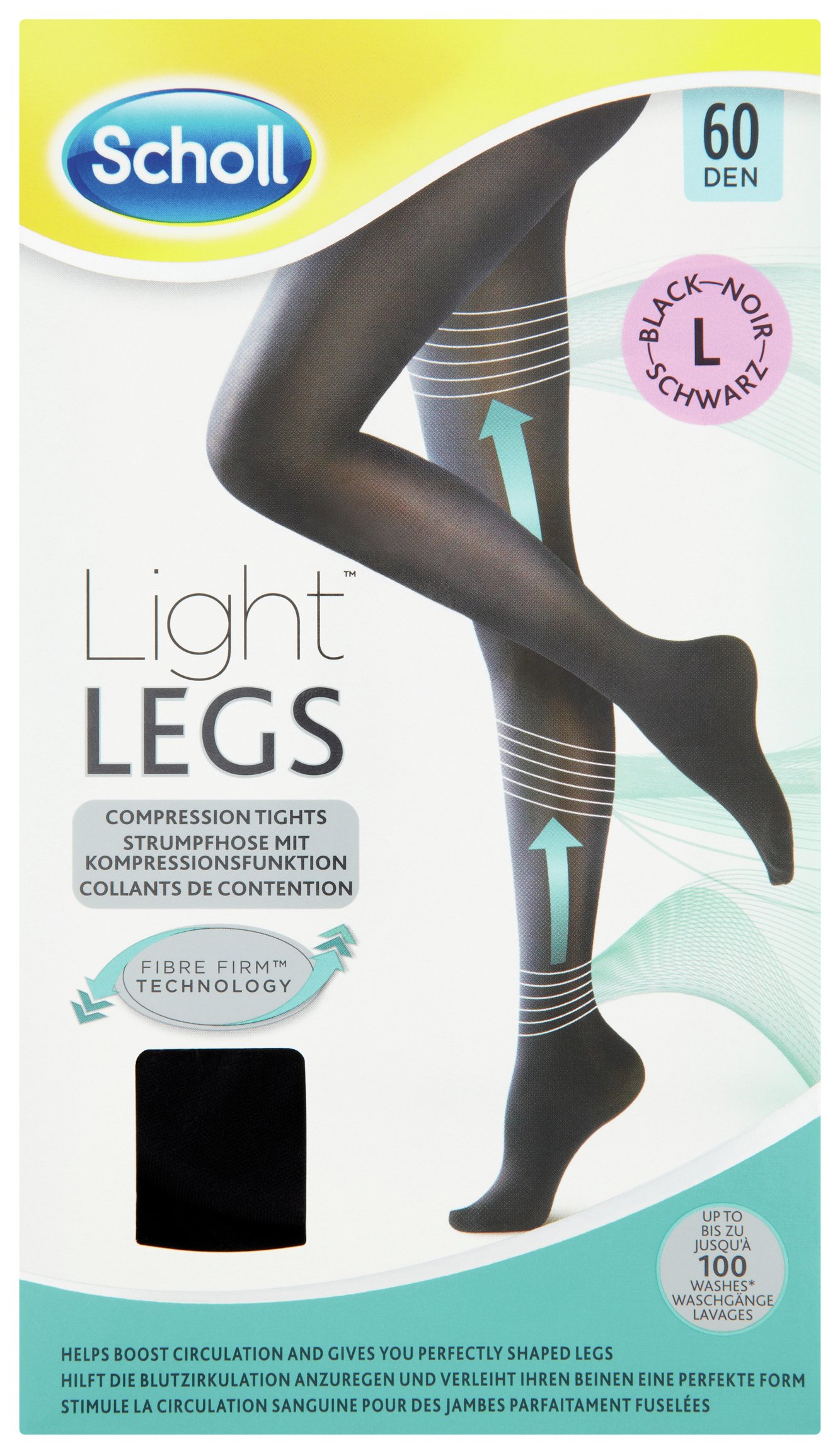 Scholl 60 Denier Black Fibre Firm Tights - Large. Review