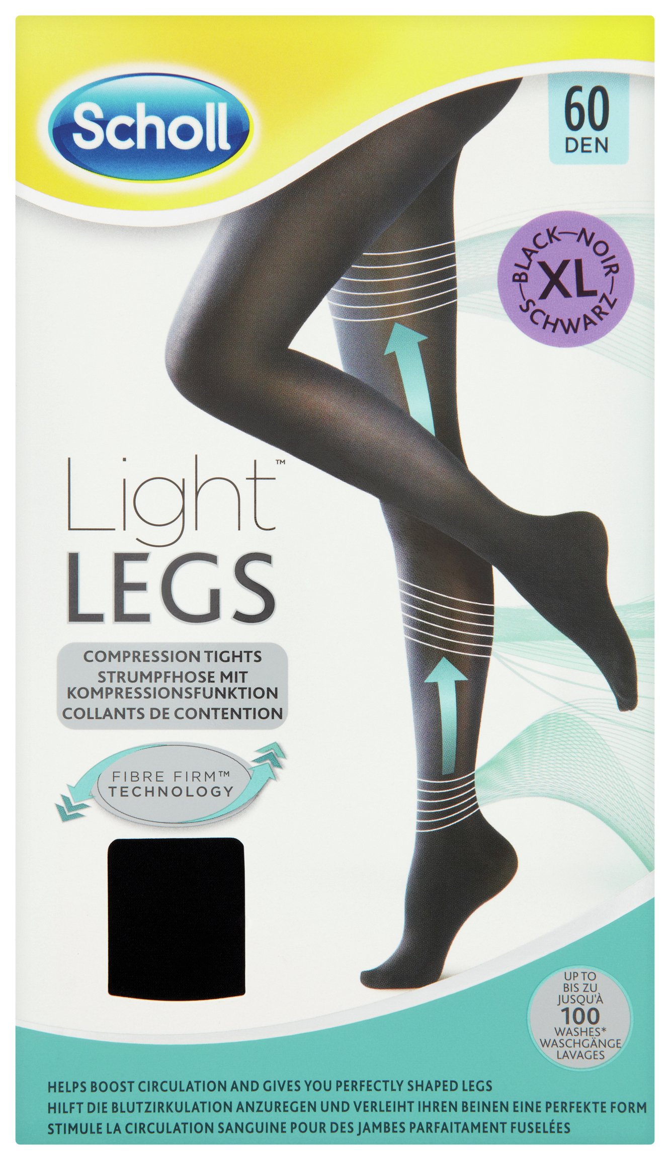 Scholl 60 Denier Black Fibre Firm Tights - Extra Large. Review