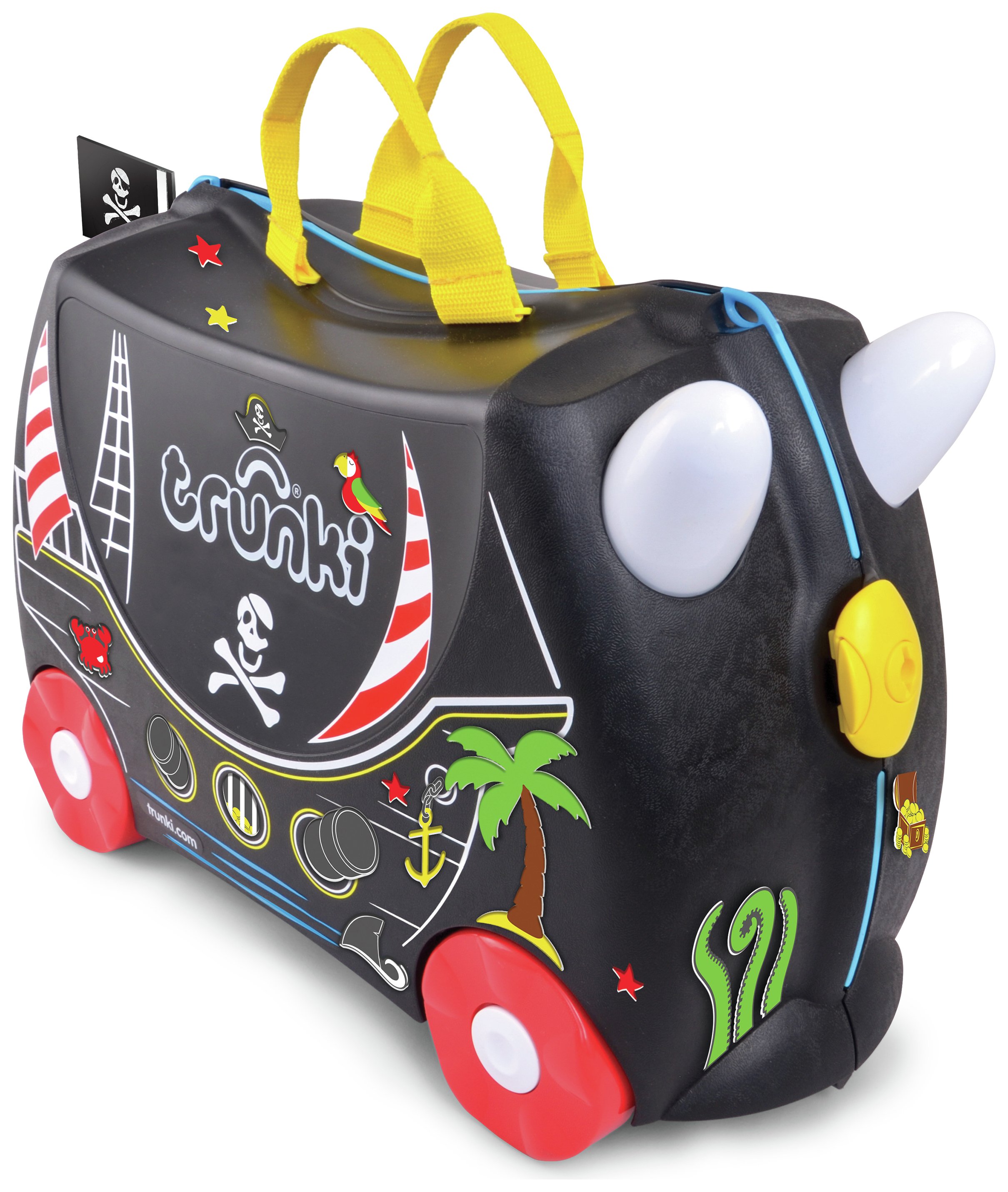 Trunki Pedro Pirate 4 Wheel Hard Ride On Suitcase - Black