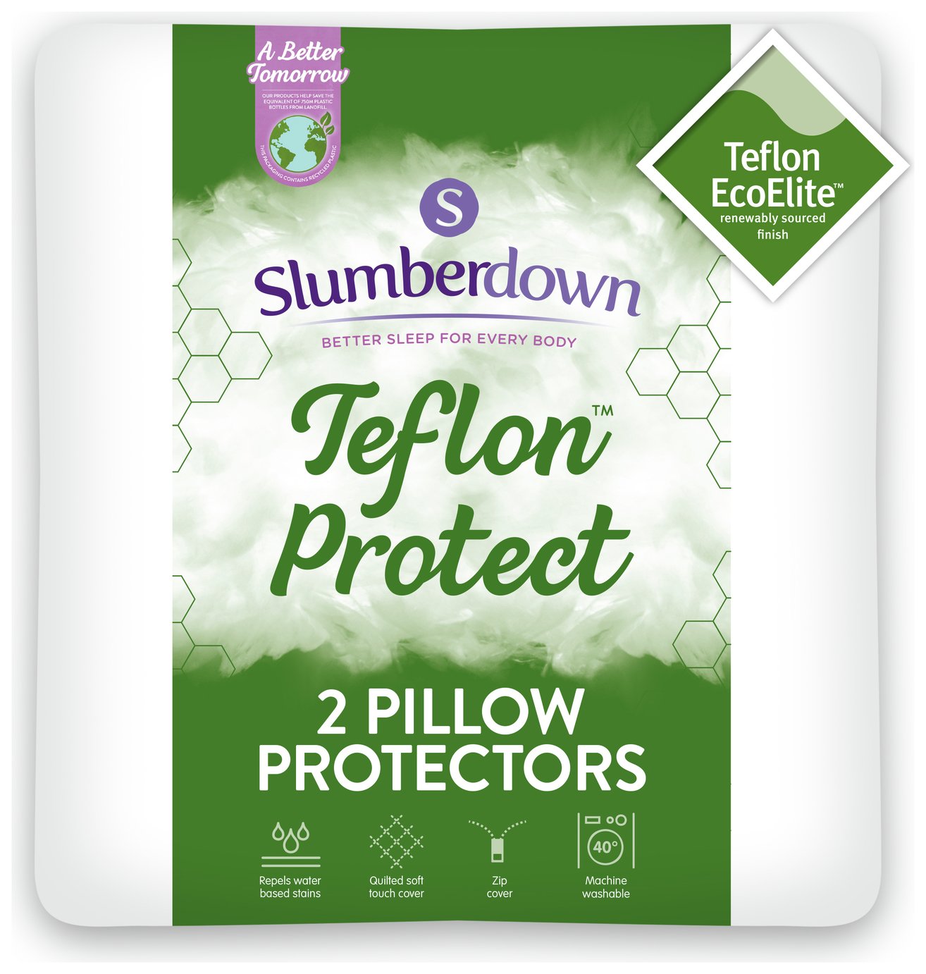 Slumberdown Teflon Protection Pillow Protectors - 2 Pack