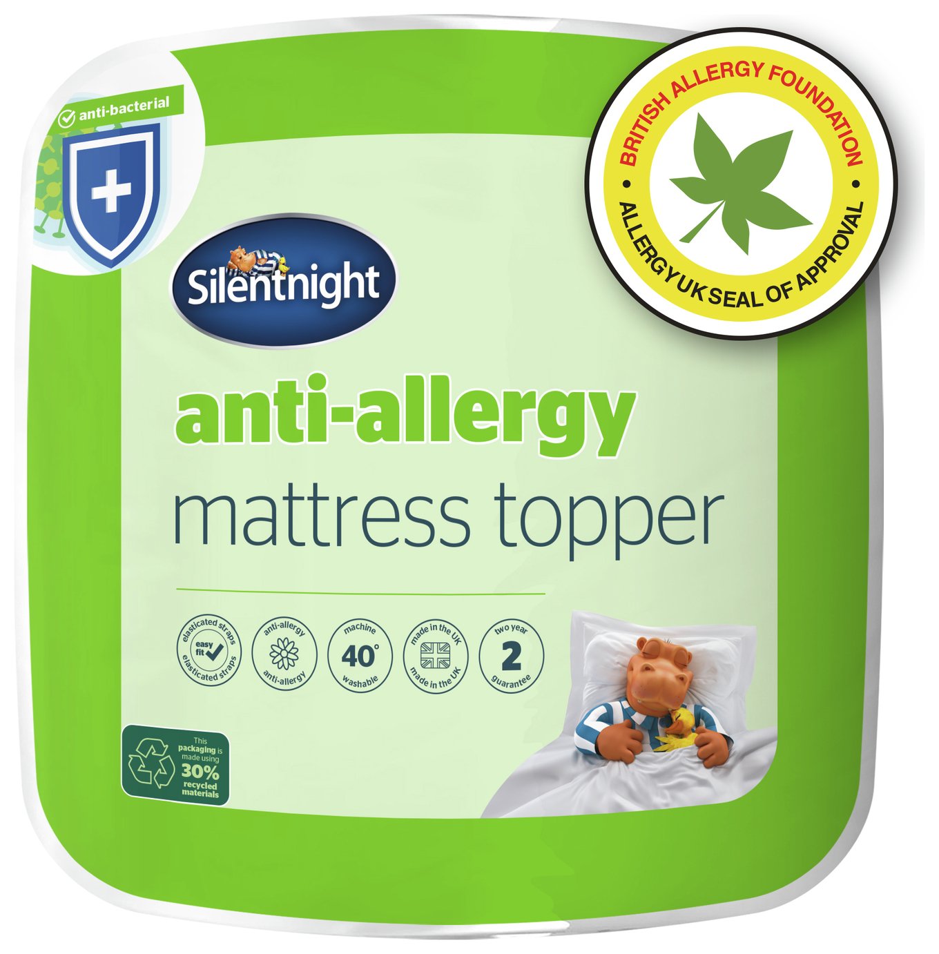 Silentnight Anti-Allergy Mattress Topper - Single
