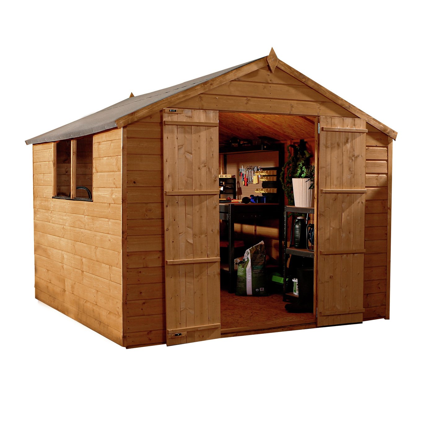 Mercia 8ft x 8ft Shiplap Apex Garden Shed. at Argos