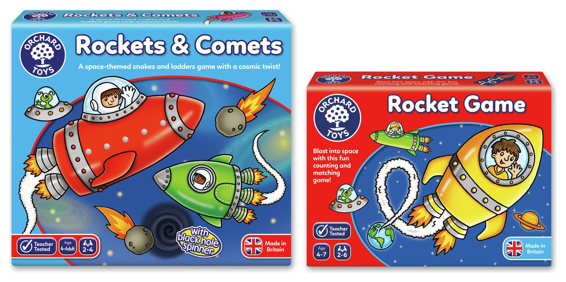 Orchard Toys Rocket Game and Rockets and Comets Bundle. Review