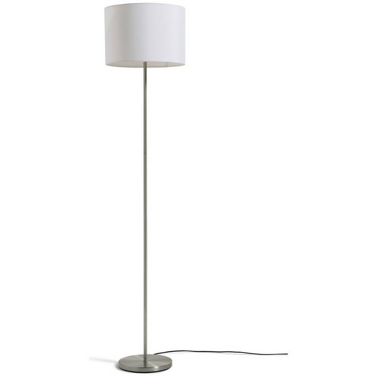 Argos Home Satin Stick Floor Lamp - Super White 0