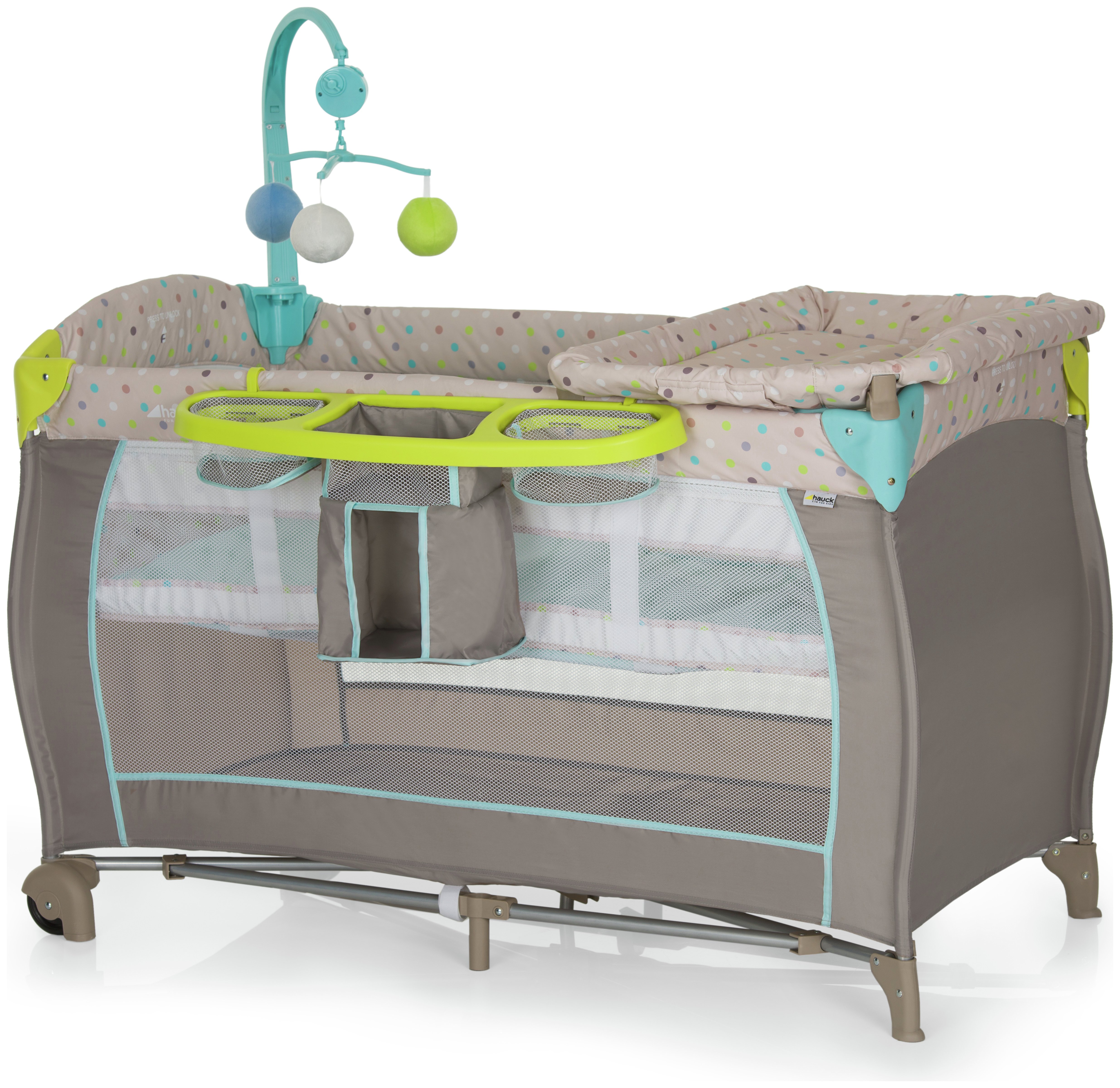 Hauck BabyCenter Multidots Travel Cot