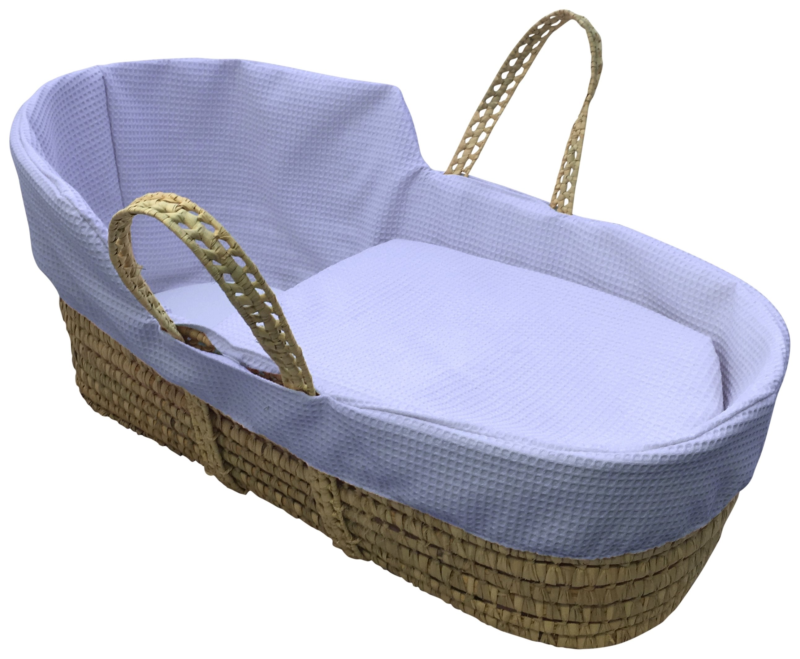 Clair de Lune Blue Waffle High Top Palm Moses Basket