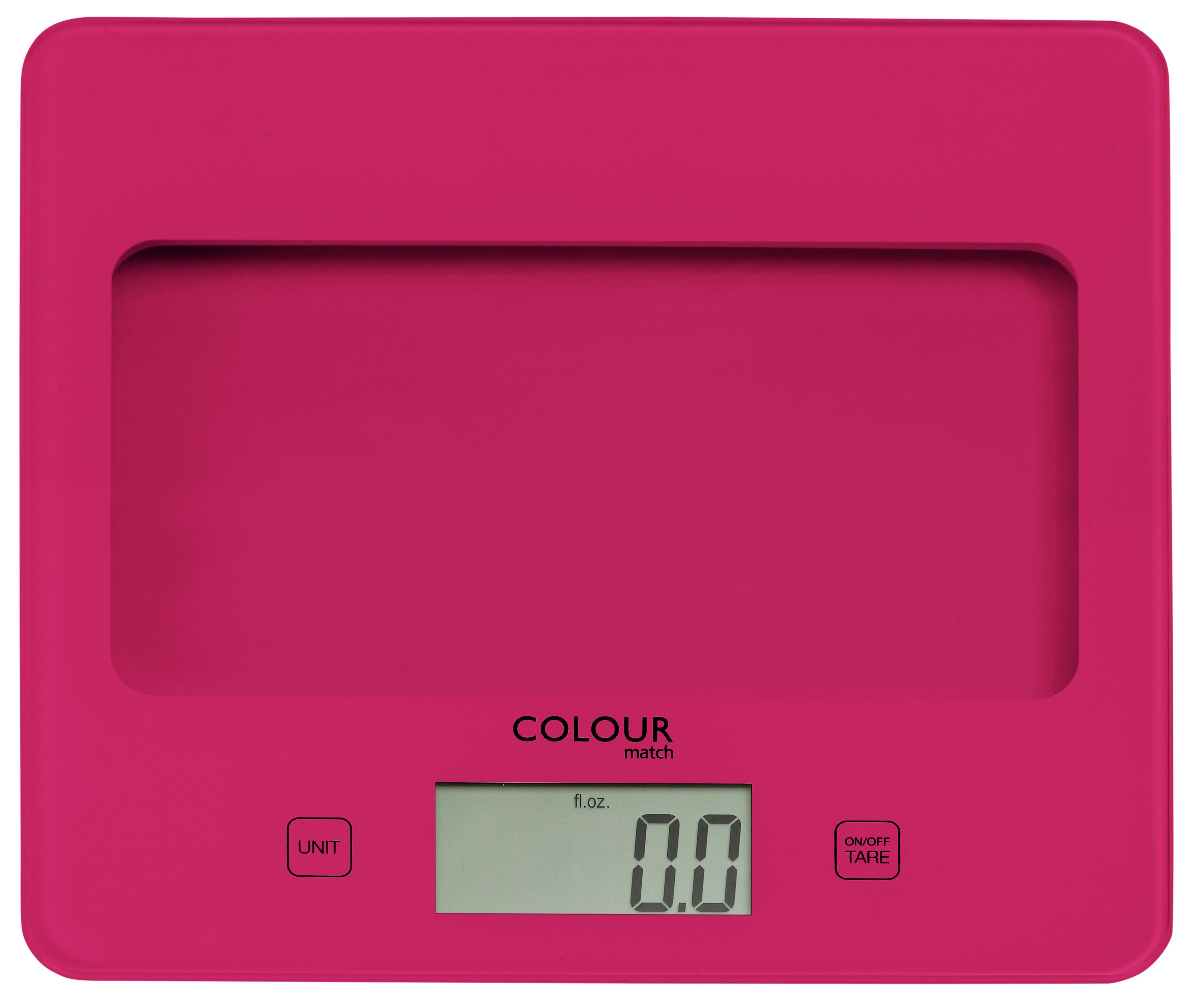 ColourMatch Square Digital Kitchen Scale - Funky Fuchsia.