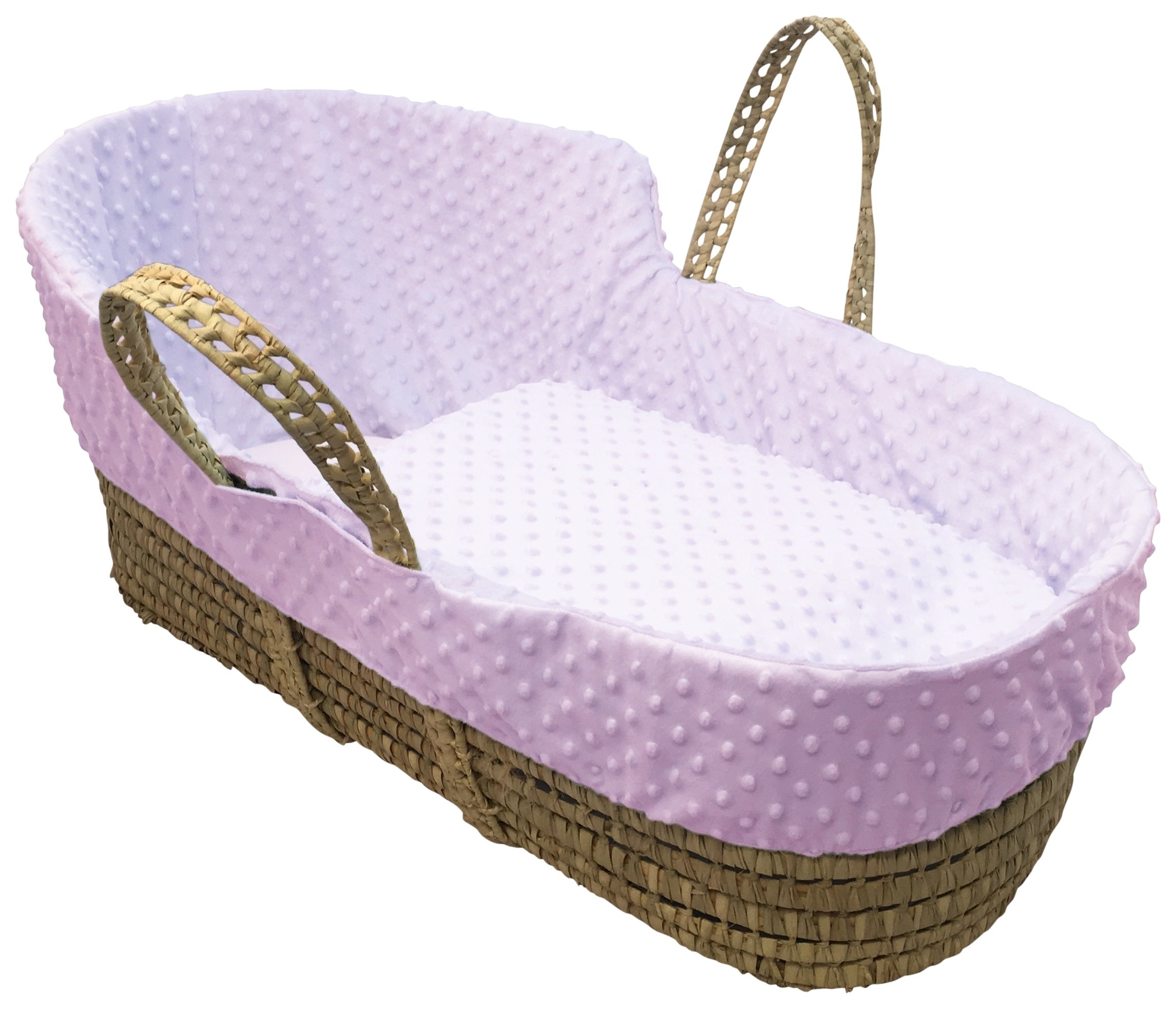 Clair de Lune Pink Dimple High Top Palm Moses Basket