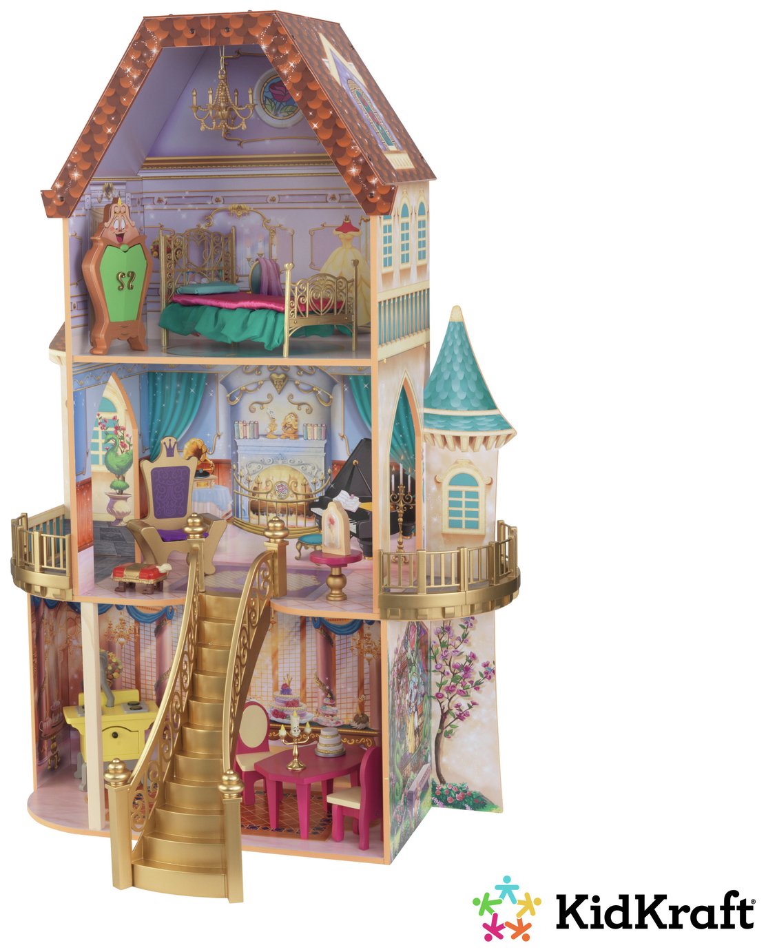 KidKraft Disney Belle's Enchanted Wooden Dolls House (6875246) Argos