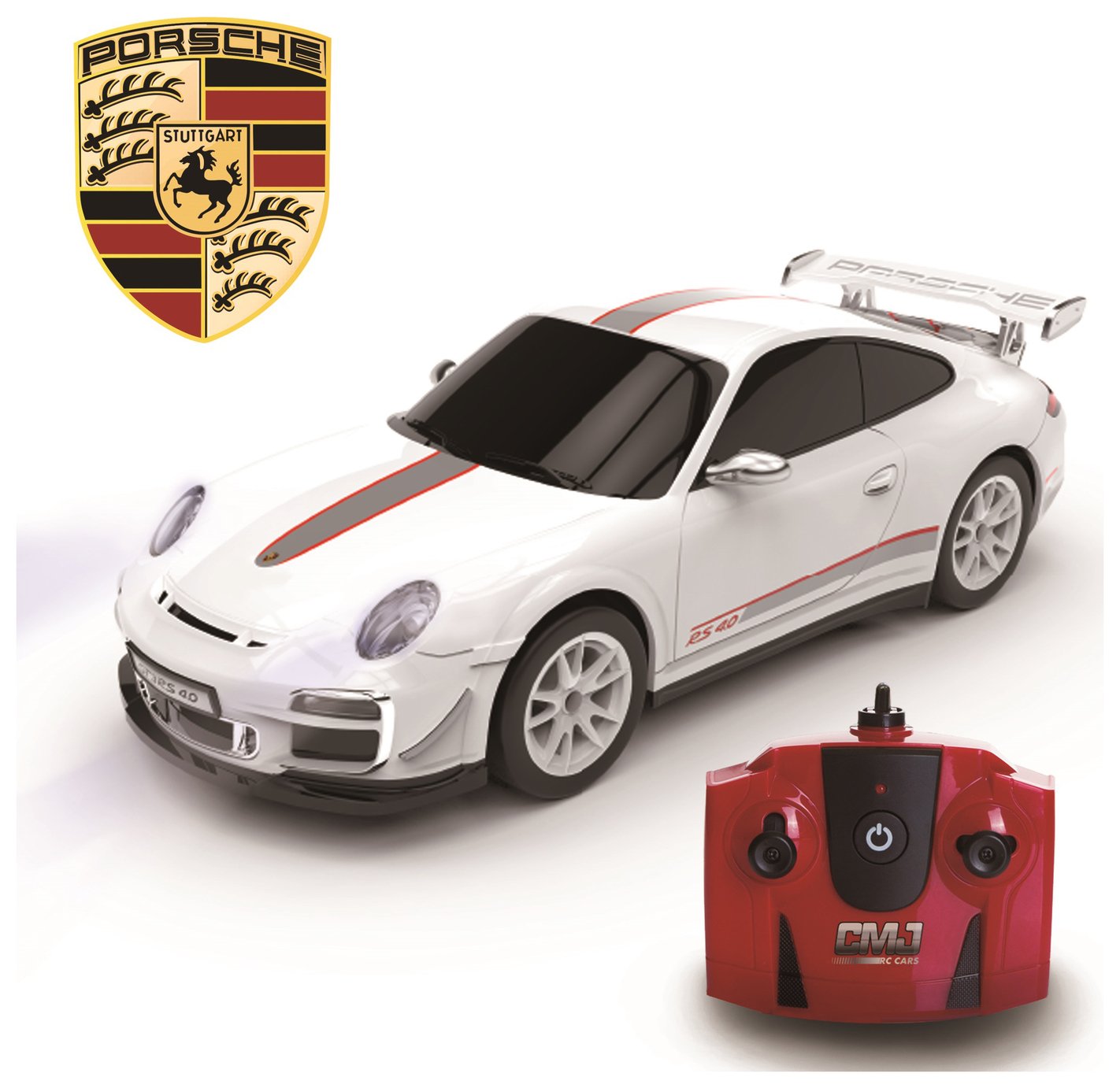 Porsche 911 Remote Control Car 1:24 White 2.4Ghz