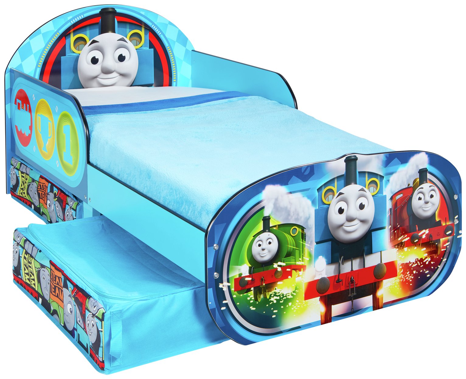 thomas bed with toy box