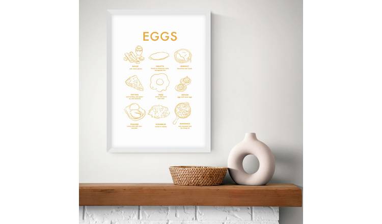 East End Prints Eggs II White Frame Art Print - A2