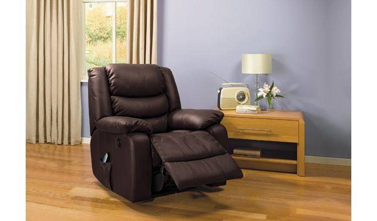 Argos tan leather discount chair