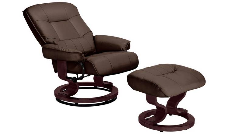 Buy Argos Home Santos Recliner Chair And Footstool Dark Brown