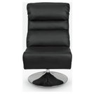 Buy Argos Home Costa Swivel Chair and Footstool - Black | Armchairs and