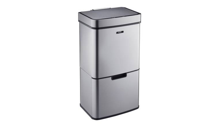 Cooks Professional 75L Sensor Recycling Bin with Food Caddy - Silver