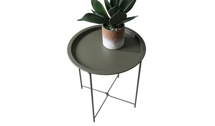 Noa & Nani Metal Side Table - Olive Green
