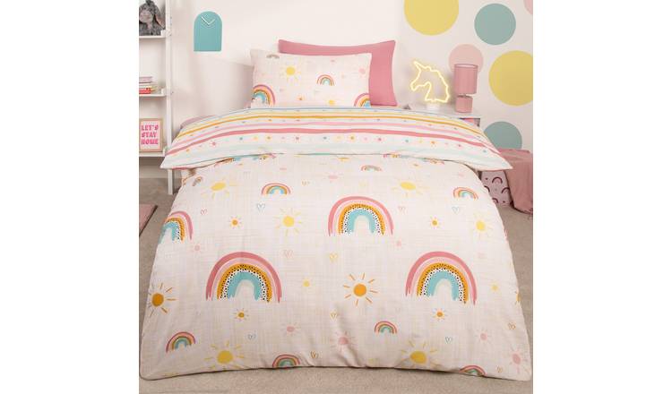 OHS Kids Rainbow Print Duvet Set Multi - Single