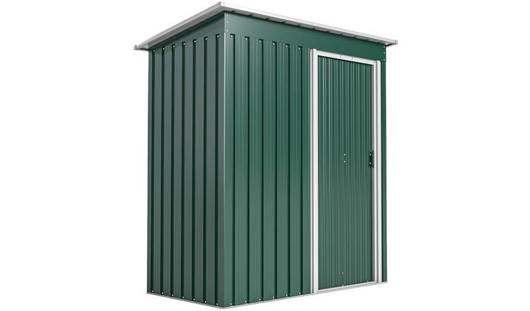 Outsunny Galvanised Steel Waterproof Garden Shed for Patio - Green