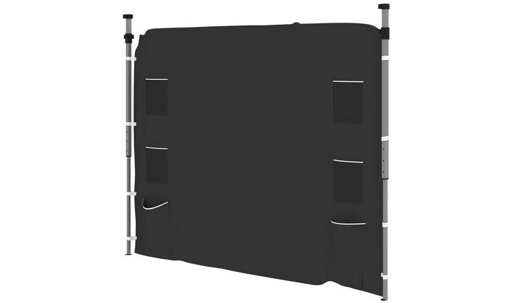 Outsunny Mesh Gazebo Canopy Cover with 4 Mesh Bags - Black
