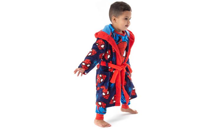 Marvel Spider-Man Kids Boys Bathrobe 9-10 Years - Blue